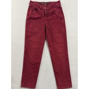 Vtg 90s Y2K Girbaud Womens Burgundy Red Jeans USA Size 30 100% Cotton 32” Inseam
